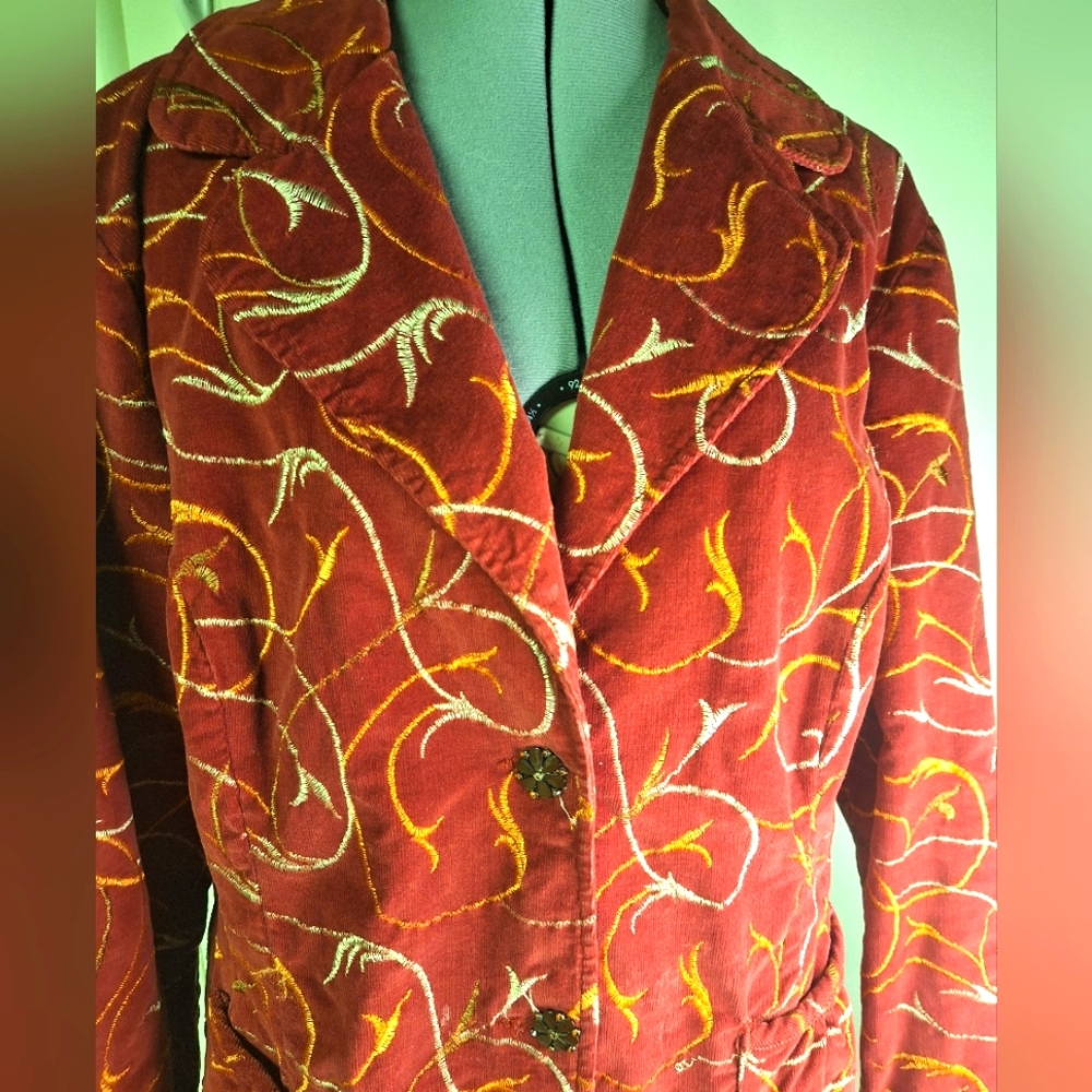 Live A Little Embroidered Blazer. Size 1X